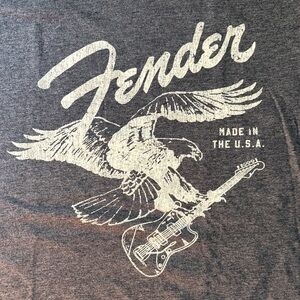 Fender Blue-Charcoal Eagle Graphic Tee, large